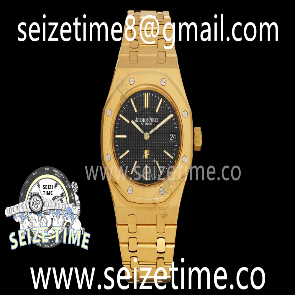 Royal Oak 39mm 15202 YG BF 1:1 Best Edition Black Textured Dial on RG Bracelet A2121