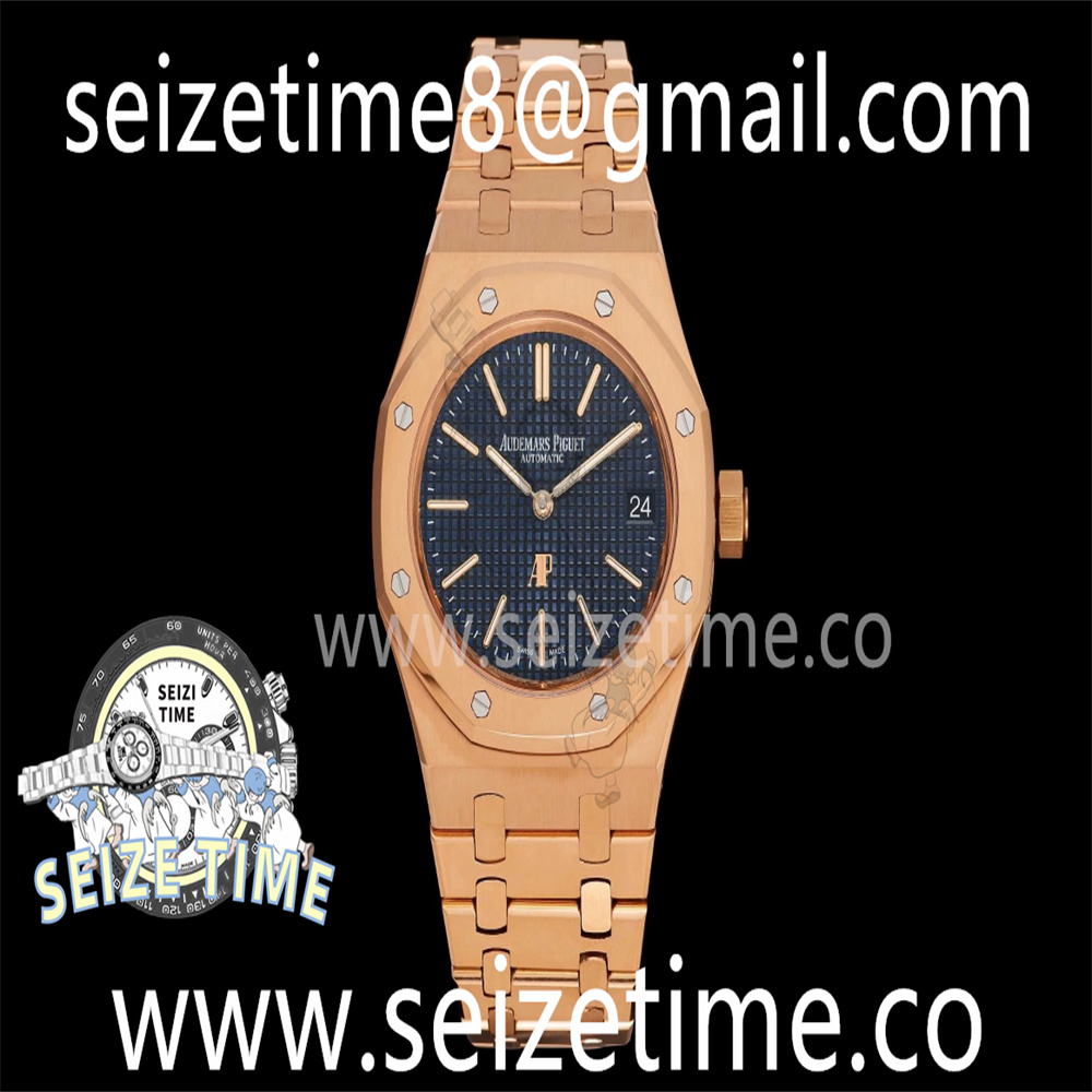 Royal Oak 39mm 15202 RG BF 1:1 Best Edition Blue Textured Dial on RG Bracelet A2121