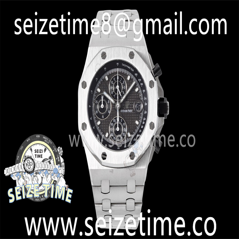 Royal Oak Offshore Chronograph SS APF 1:1 Best Edition Grey Dial Stick on SS Bracelet A3126