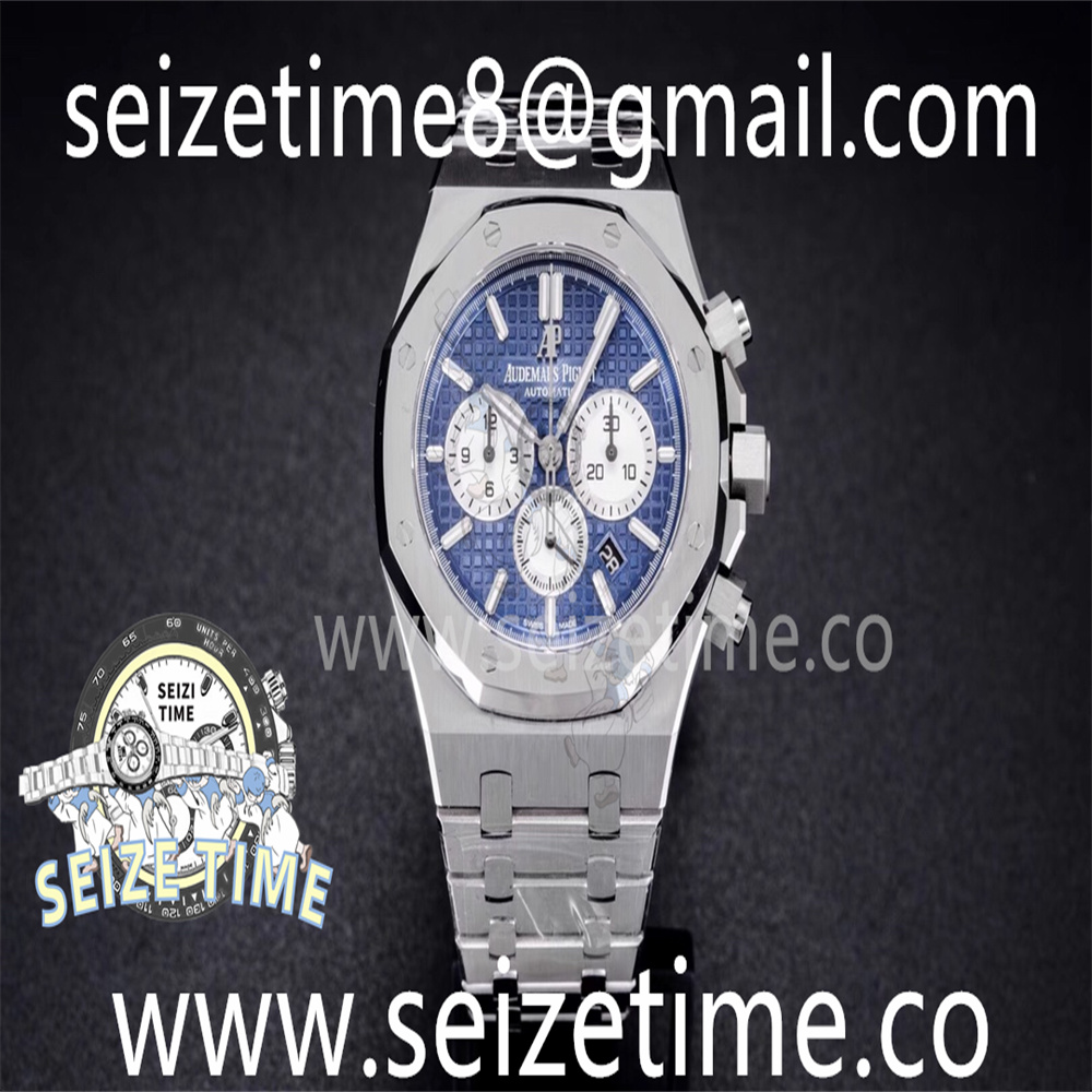 Royal Oak Chrono 26331ST SS OMF 1:1 Best Edition Blue/White Dial on SS Bracelet A7750