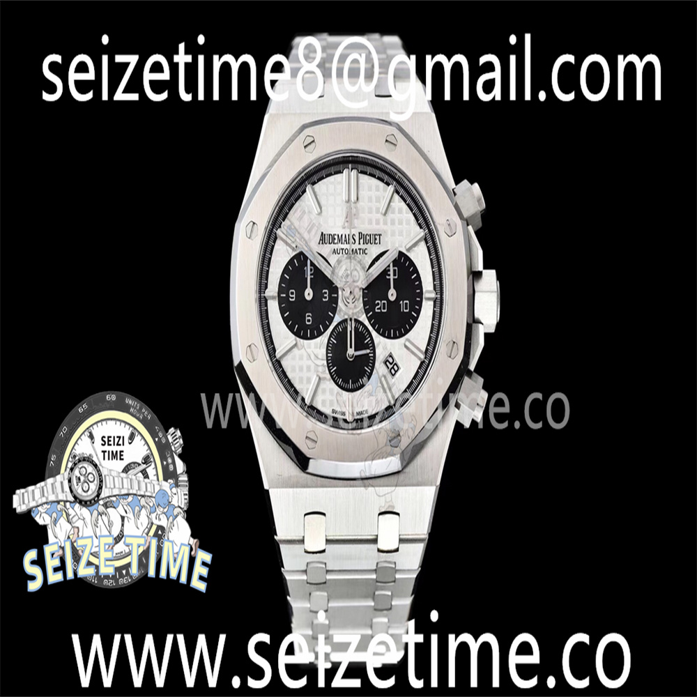 Royal Oak Chrono 26331ST SS OMF 1:1 Best Edition White/Black Dial on SS Bracelet A7750