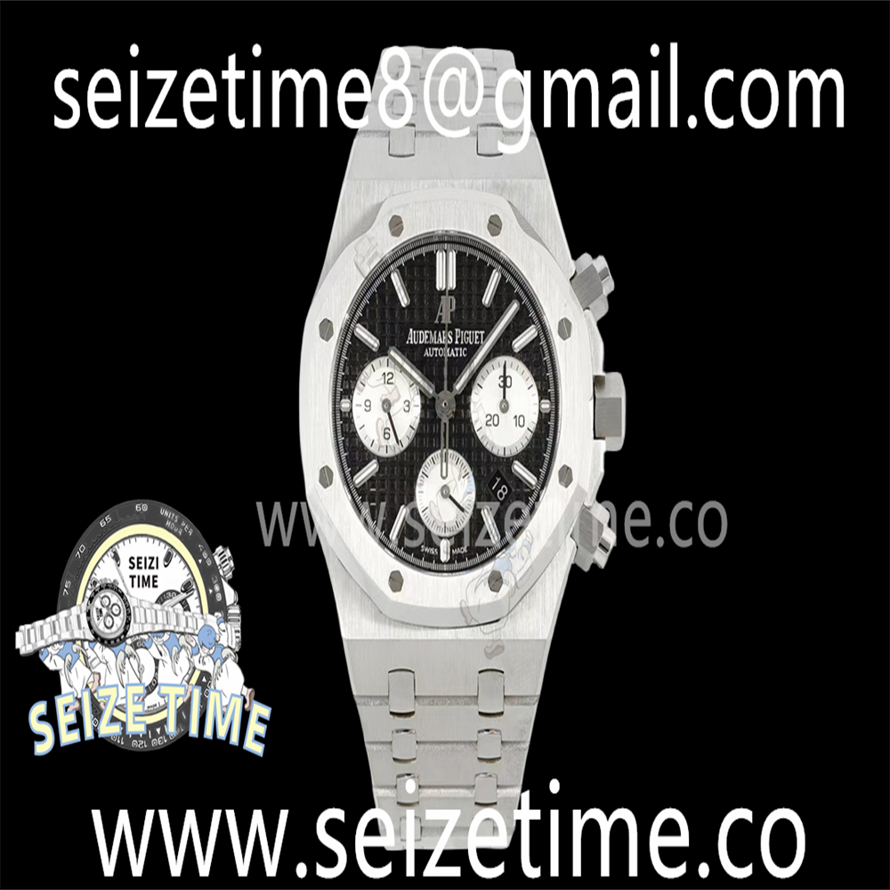 Royal Oak Chrono 26331ST SS OMF 1:1 Best Edition Black/White Dial on SS Bracelet A7750
