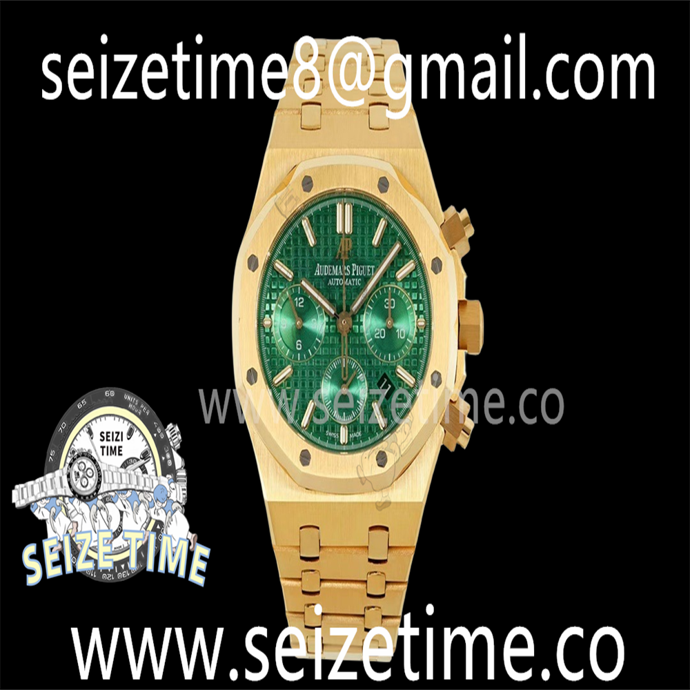 Royal Oak Chrono 26331 YG IPF 1:1 Best Edition Green Dial on YG Bracelet A7750