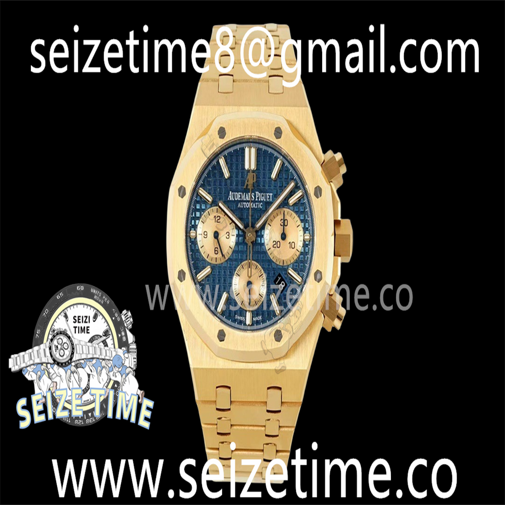 Royal Oak Chrono 26331 YG IPF 1:1 Best Edition Blue/YG Dial on YG Bracelet A7750
