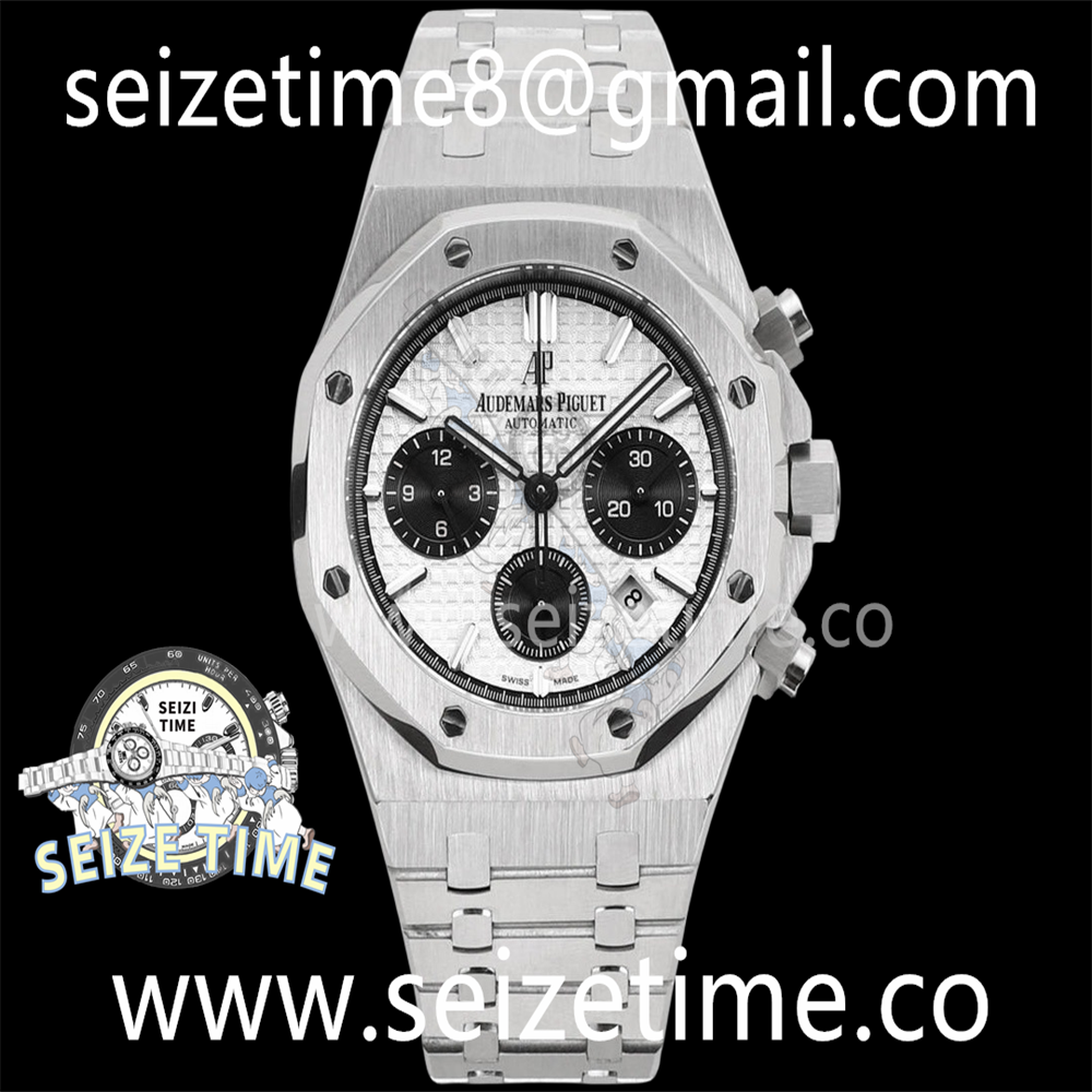 Royal Oak Chrono 26331 SS DBF 1:1 Best Edition White/Black Dial on SS Bracelet A7750