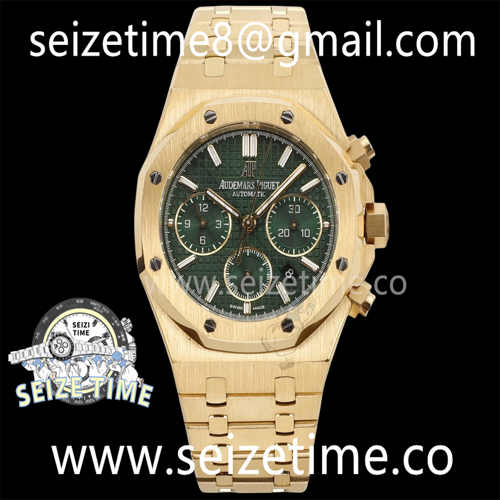 Royal Oak Chrono 26331 YG DBF 1:1 Best Edition Green Dial on YG Bracelet A7750