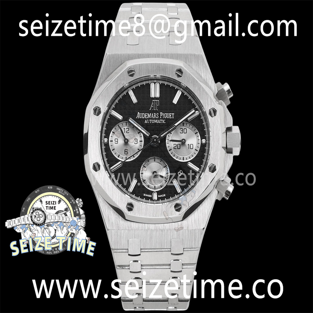 Royal Oak Chrono 26331 SS DBF 1:1 Best Edition Black/White Dial on SS Bracelet A7750
