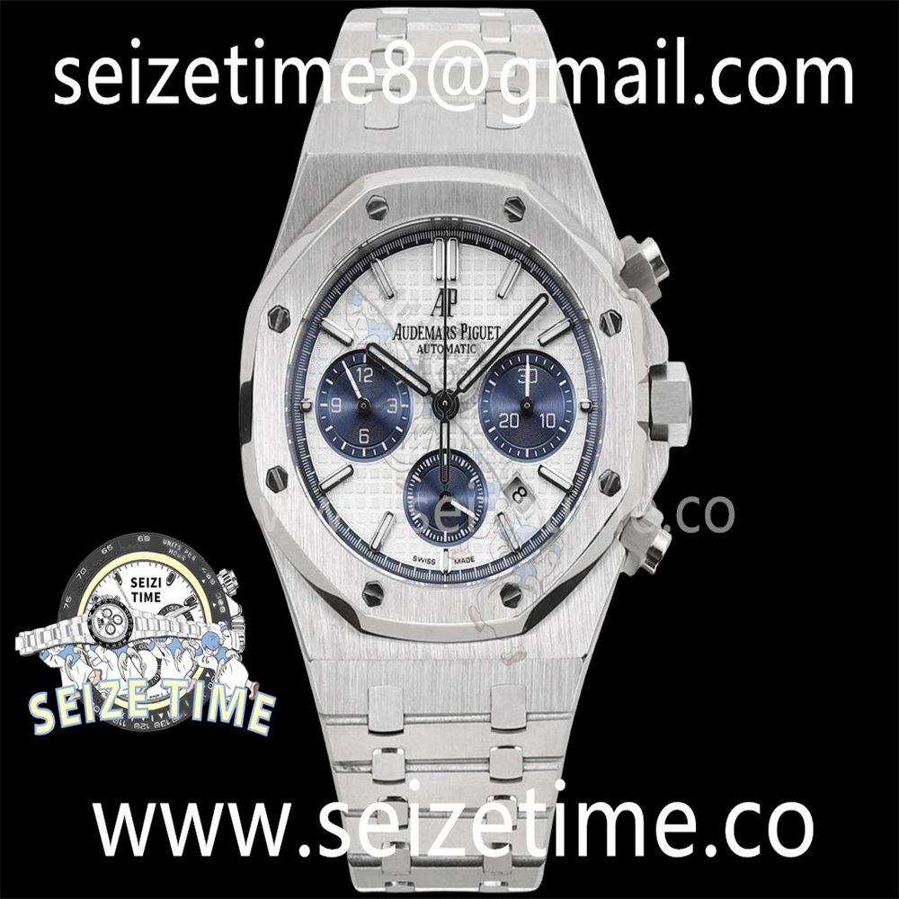 Royal Oak Chrono 26331 SS DBF 1:1 Best Edition White/Blue Dial on SS Bracelet A7750