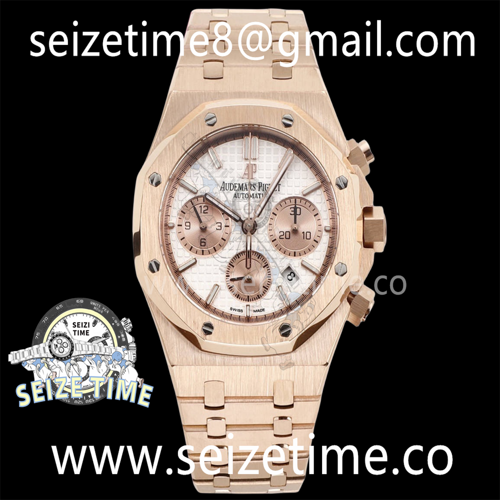 Royal Oak Chrono 26331 RG DBF 1:1 Best Edition White/RG Dial on RG Bracelet A7750