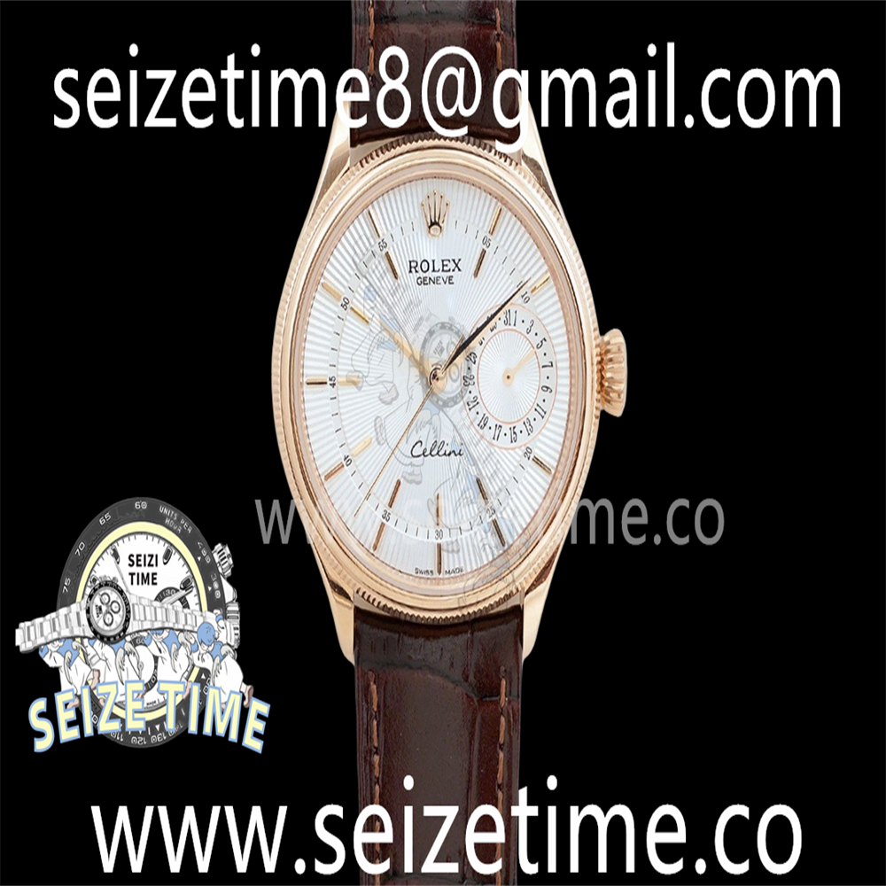 Cellini Date 50515 RG EWF 1:1 Best Edition White Dial on Leather Strap Asia 3165