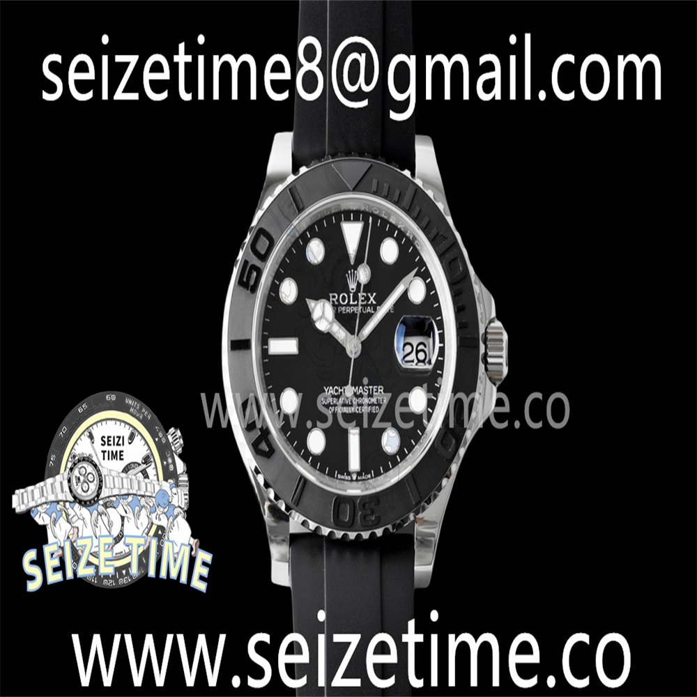 Yacht-Master 42mm 226659 WF 1:1 Best Edition 3D Black Ceramic Bezel on Black Rubber Strap VR3235