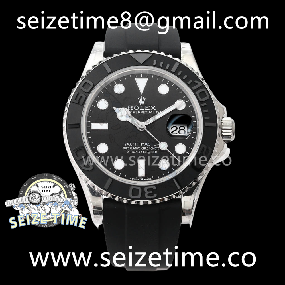 Yacht-Master 42mm 226659 JVSF 1:1 Best Edition 3D Black Ceramic Bezel on Black Rubber Strap VR3235