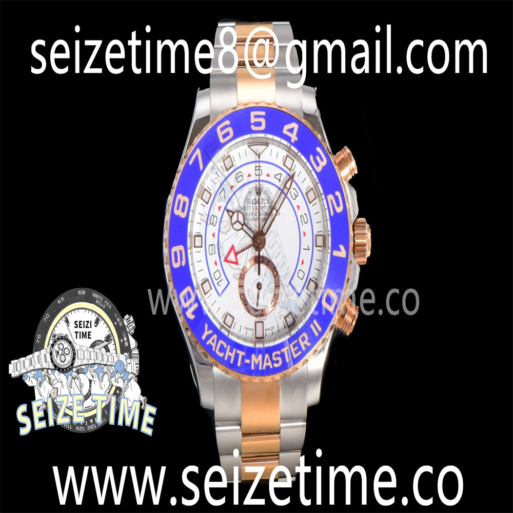 YachtMaster II 116681 SS/RG KF 1:1 Best Edition White Dial on SS/RG Bracelet A7750