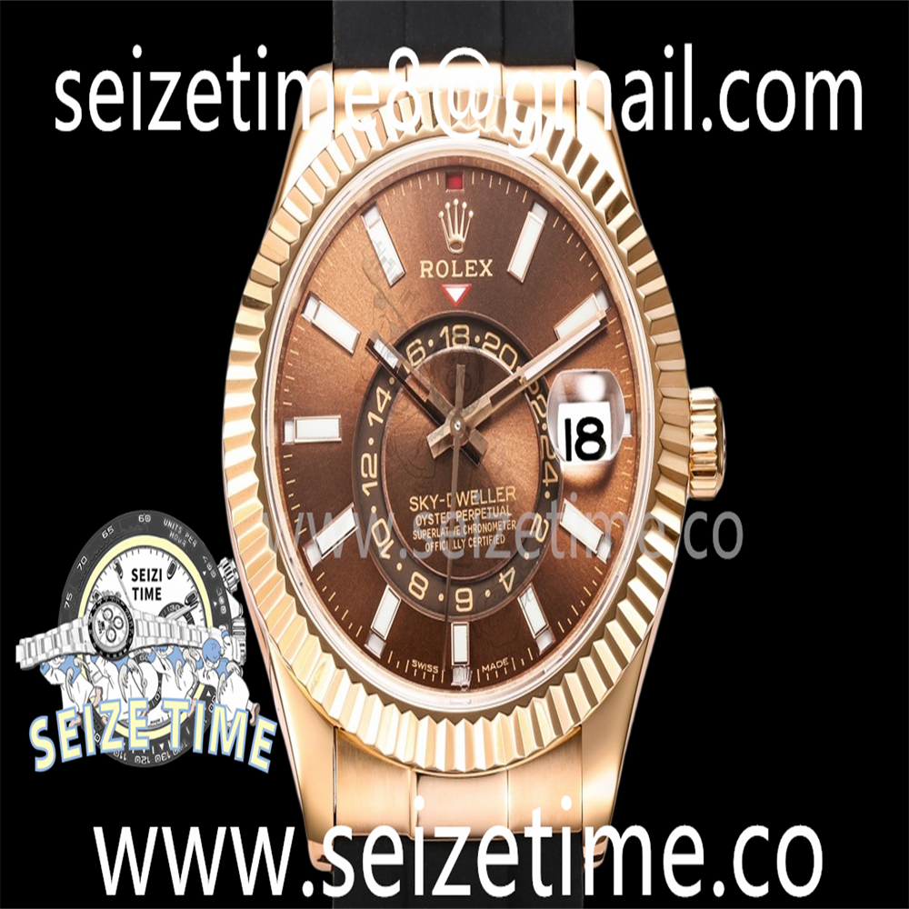 Skydweller RG Noob Best Edition Brown Dial on Oysterflex Strap A23J