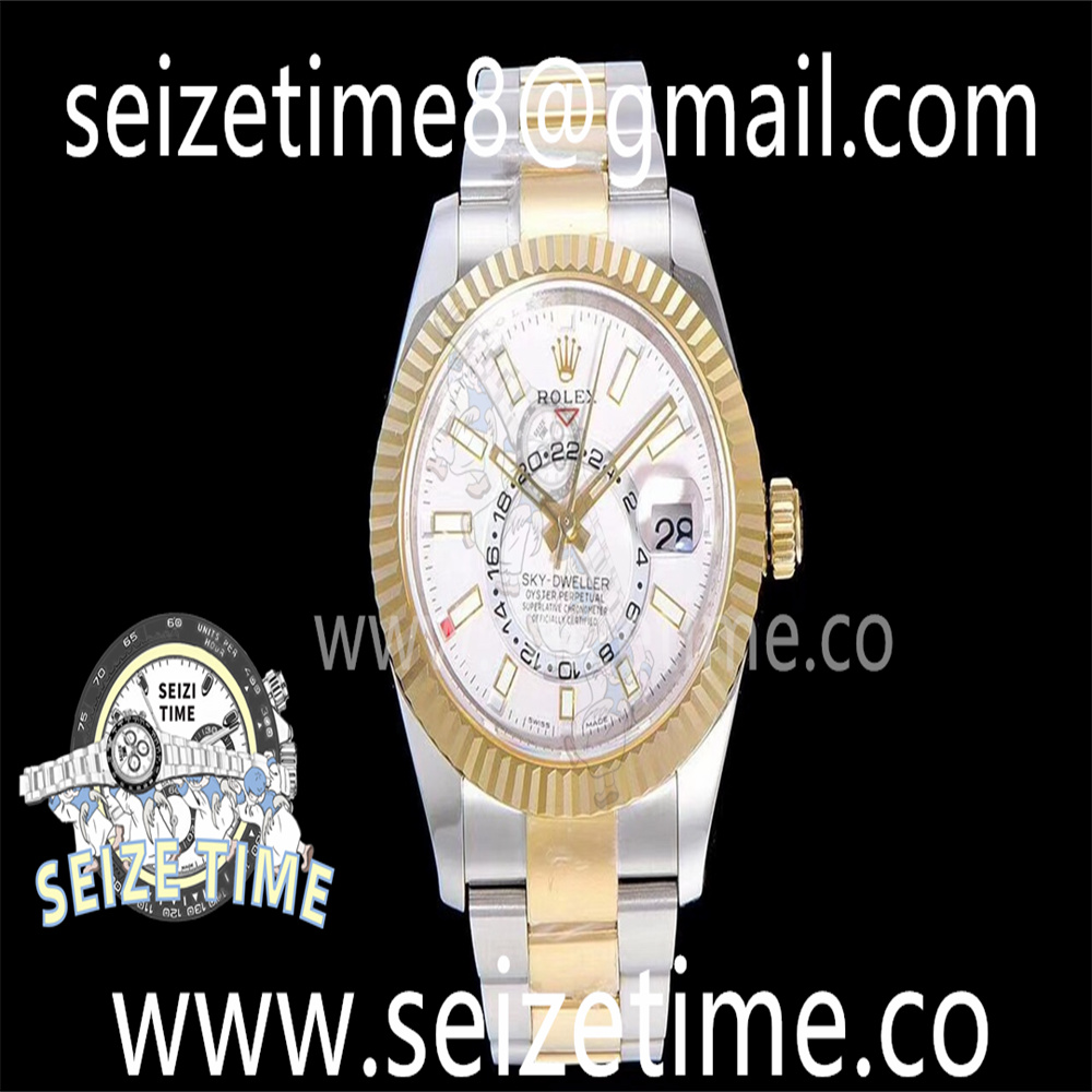Skydweller SS/YG Noob Best Edition White Dial on SS/YG Bracelet A23J