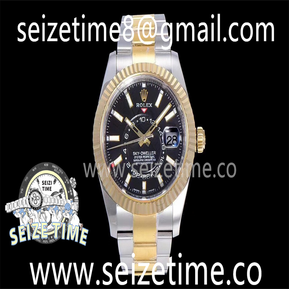 Skydweller SS/YG Noob Best Edition Black Dial on SS/YG Bracelet A23J