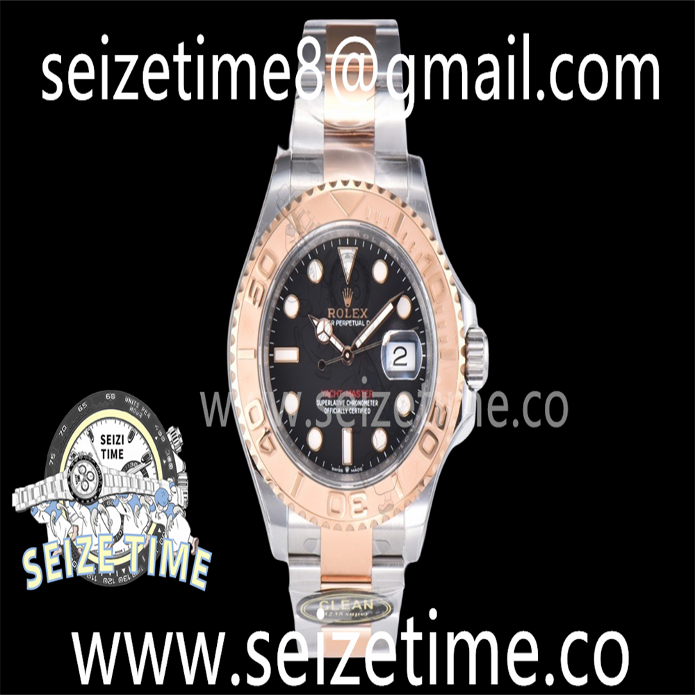 Yacht-Master 126621 SS/RG Clean 1:1 Best Edition Black Dial on SS/RG Bracelet VS3235