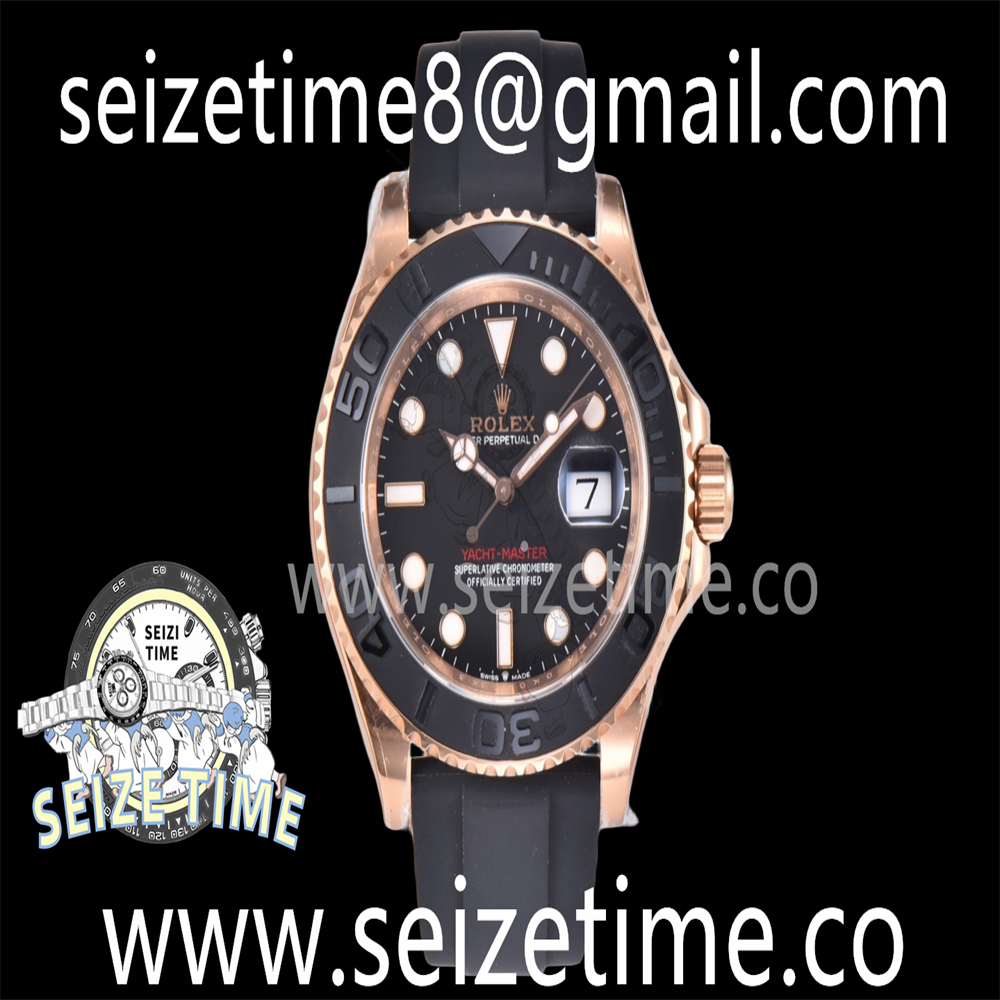 Yacht-Master 126655 Clean 1:1 Best Edition Black Ceramic Bezel on Oysterflex Strap VR3235