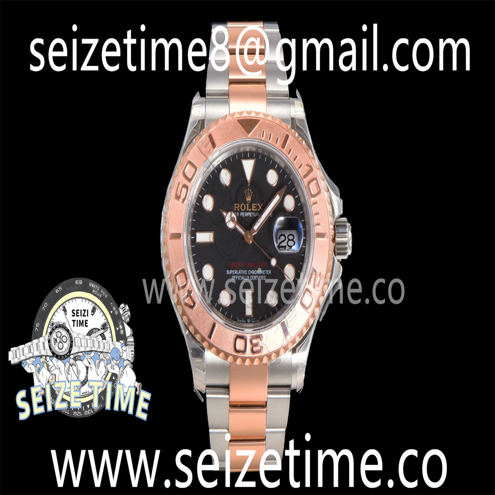 Yacht-Master 126621 KF 1:1 Best Edition RG Wrapped Black Dial on SS/RG Bracelet VR3135
