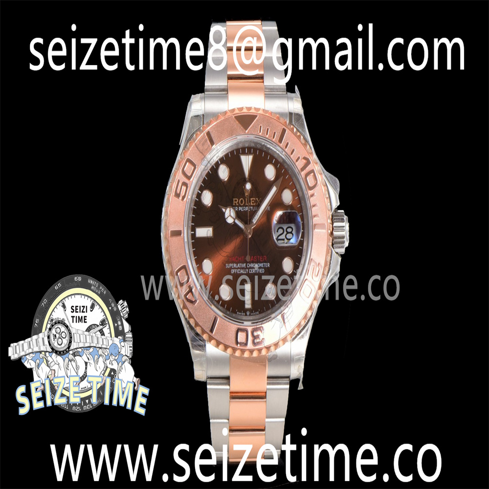 Yacht-Master 126621 KF 1:1 Best Edition RG Wrapped Brown Dial on SS/RG Bracelet VR3135