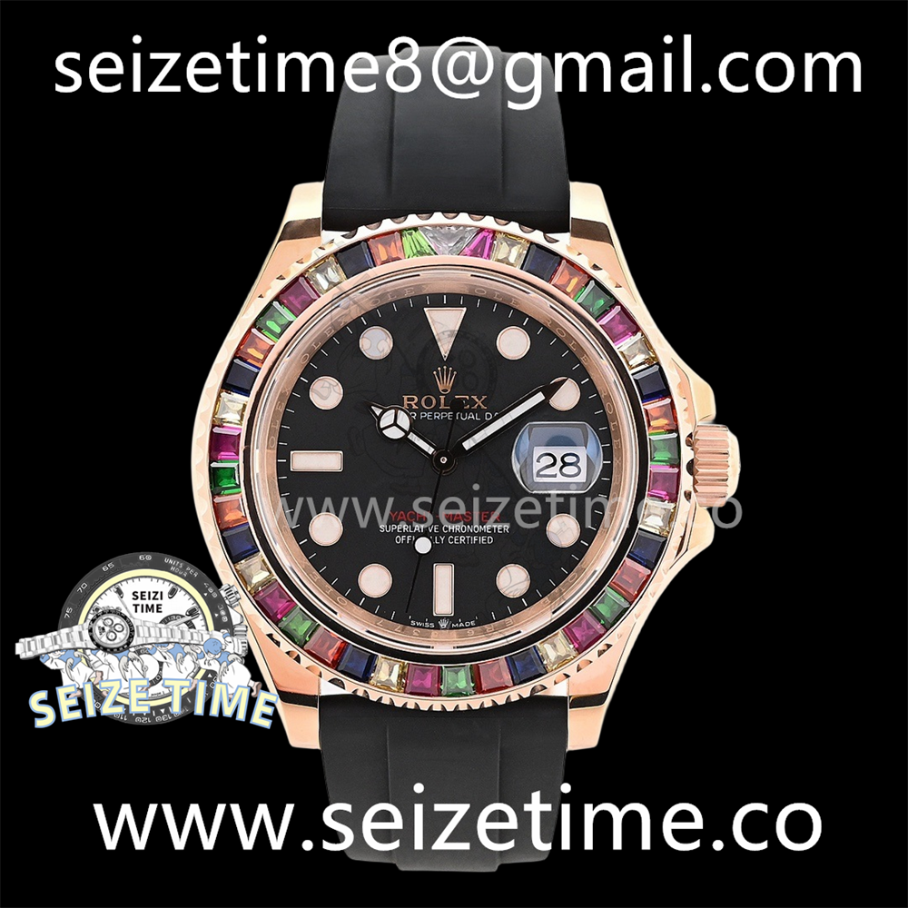Yacht-Master 40 116695SATS EWF Best Edition Black Dial on Rubber Strap A3235