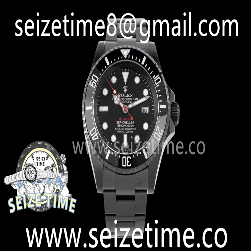 Blaken Deepsea Single Red 116660 PVD All Black Best Edition Black Dial on PVD Bracelet A2824