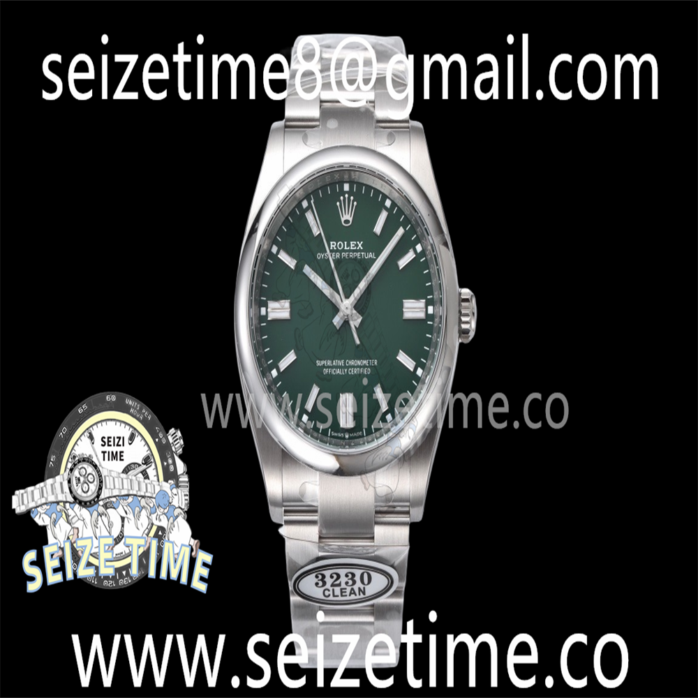 Oyster Perpetual 36mm 126000 904L SS Clean 1:1 Best Edition Green Dial Sticks on SS Oyster Bracelet VR3230
