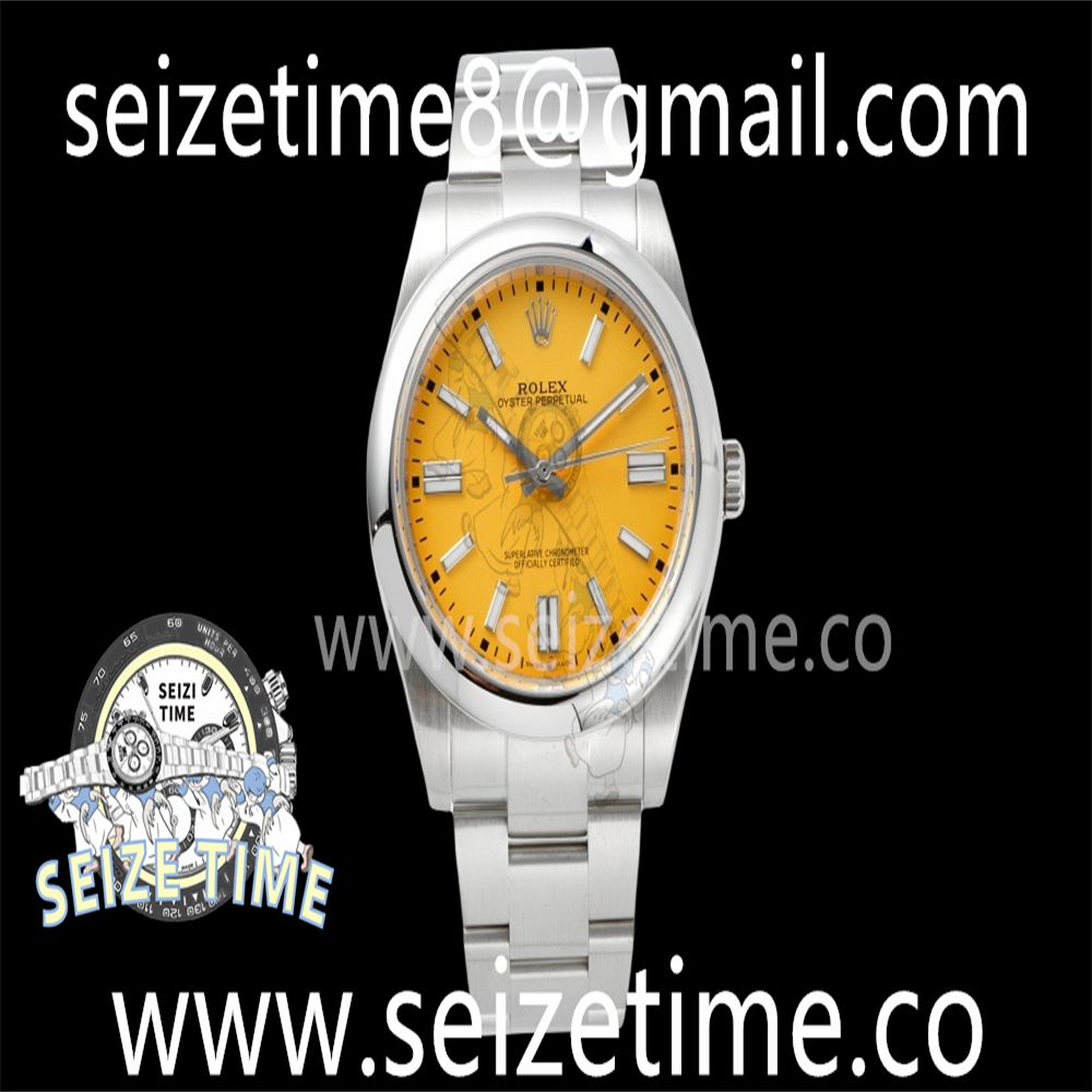 Oyster Perpetual 41mm 124300 GSF 1:1 Best Edition 904L Steel Yellow Dial on SS Bracelet A2824