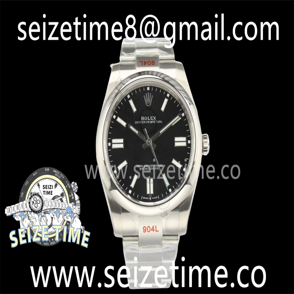Oyster Perpetual 41mm 124300 EWF Best Edition Black Dial on SS Bracelet A3230