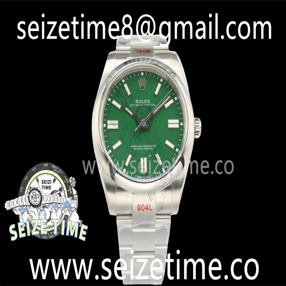 Oyster Perpetual 41mm 124300 EWF Best Edition Green Dial on SS Bracelet A3230