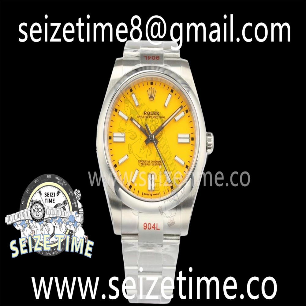 Oyster Perpetual 41mm 124300 EWF Best Edition Yellow Dial on SS Bracelet A3230