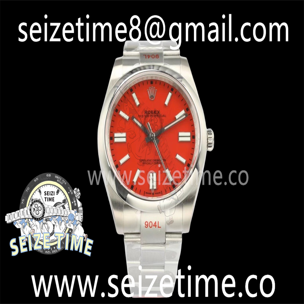 Oyster Perpetual 41mm 124300 EWF Best Edition Red Dial on SS Bracelet A3230