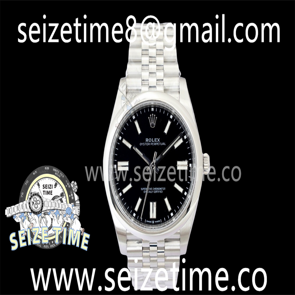 Oyster Perpetual 41mm 124300 EWF Best Edition Black Dial on SS Jubilee Bracelet A3230