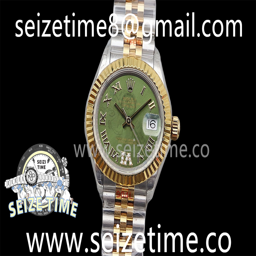 Datejust 28mm 904L YG/SS TWSF Green Dial on YG/SS Jubilee Bracelet