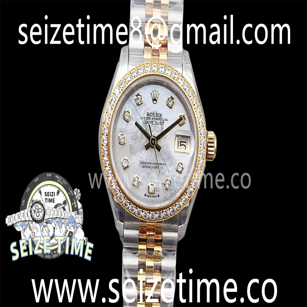 Datejust 28mm 904L YG/SS TWSF White MOP Dial Diamonds Bezel on YG/SS Jubilee Bracelet