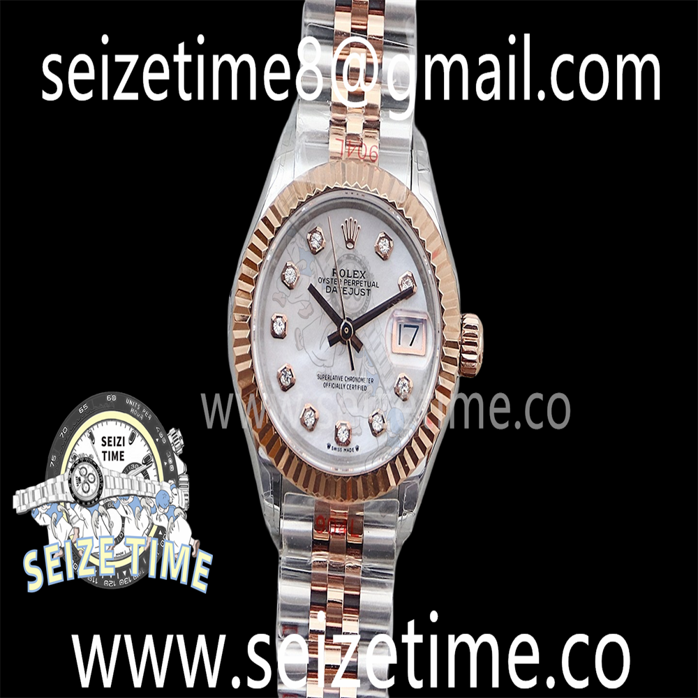 Datejust 28mm 904L RG/SS TWSF White MOP Dial on RG/SS Jubilee Bracelet