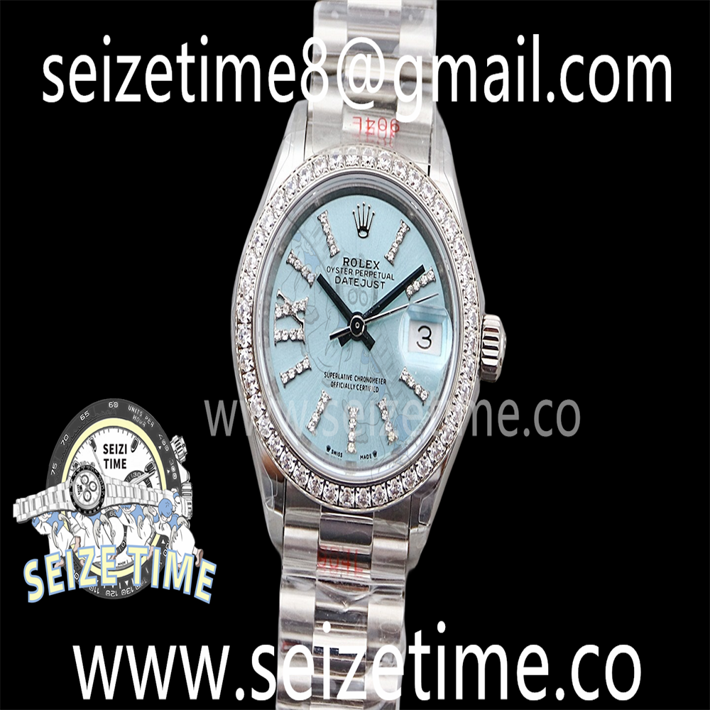 Datejust 28mm 904L SS TWSF Blue Dial Diamonds Bezel on SS Bracelet