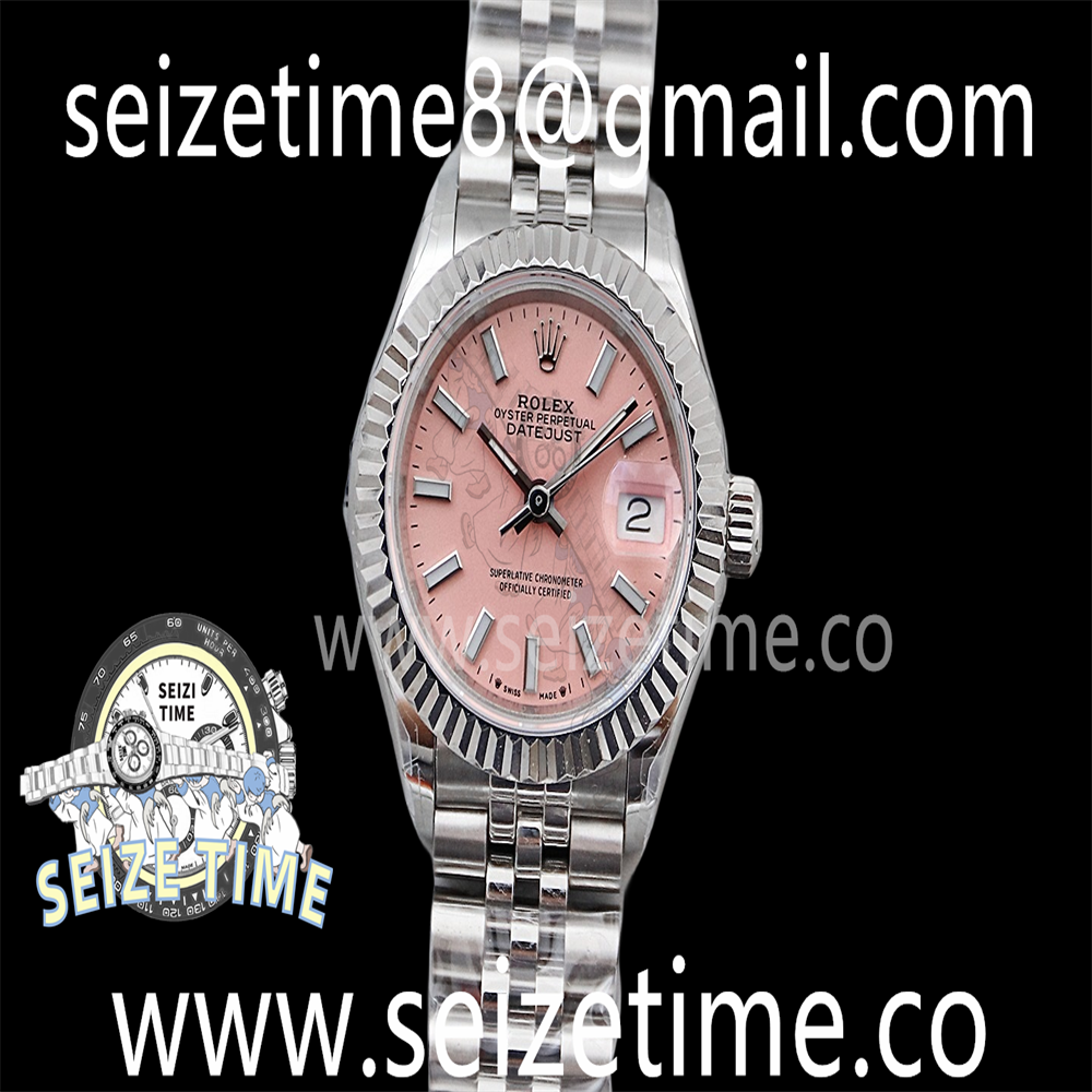 Datejust 28mm 904L SS TWSF Pink Dial on SS Jubilee Bracelet