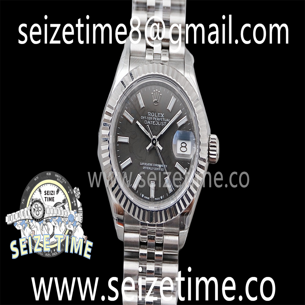 Datejust 28mm 904L SS TWSF Grey Dial on SS Jubilee Bracelet