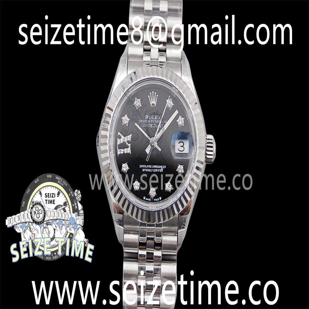 Datejust 28mm 904L SS TWSF Black Dial on SS Jubilee Bracelet