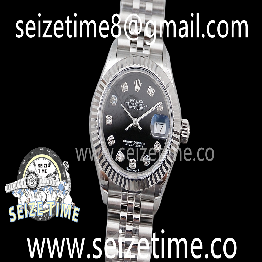 Datejust 28mm 904L SS TWSF Black Dial on SS Jubilee Bracelet