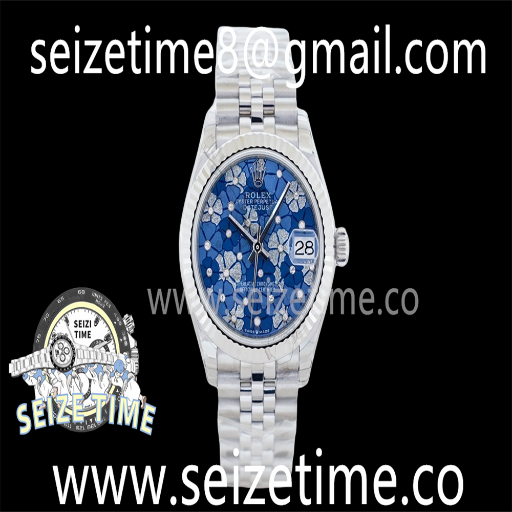 Datejust 31mm SS EWF Best Edition Blue Flowery Dial on SS Jubilee Bracelet A2268