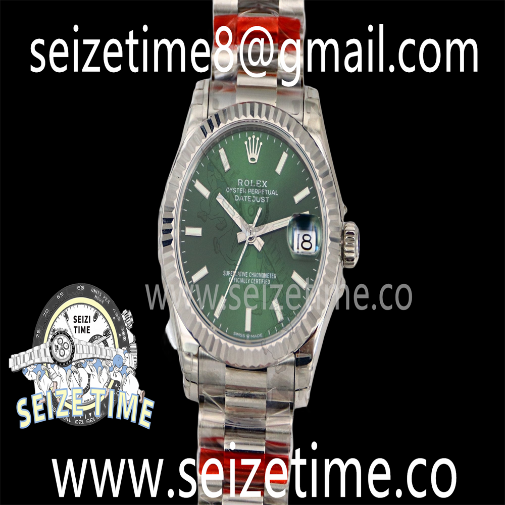 Datejust 31mm SS TWF Best Edition Green Dial on SS Oyster Bracelet A2826