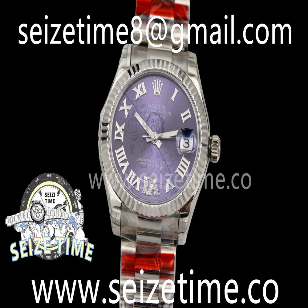 Datejust 31mm SS TWF Best Edition Purple Dial on SS Oyster Bracelet A2826