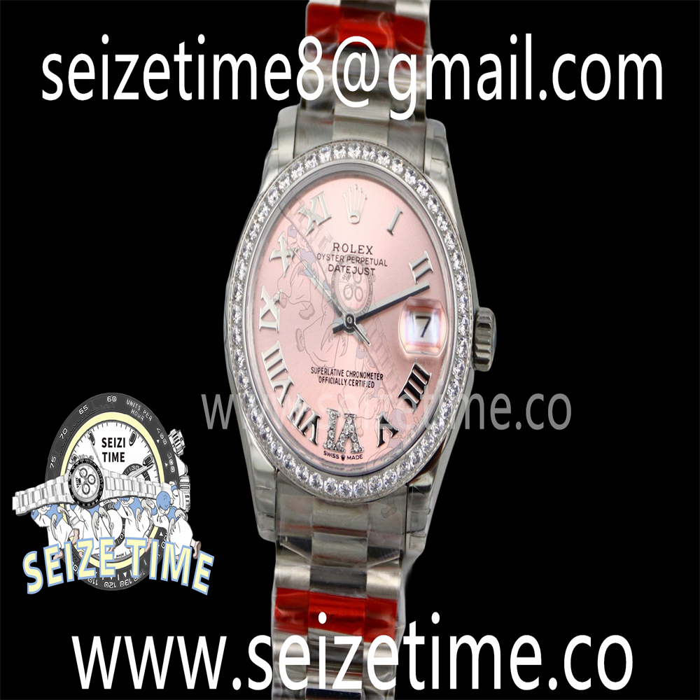 Datejust 31mm SS TWF Best Edition Pink Dial Diamonds Bezel on SS Oyster Bracelet A2826