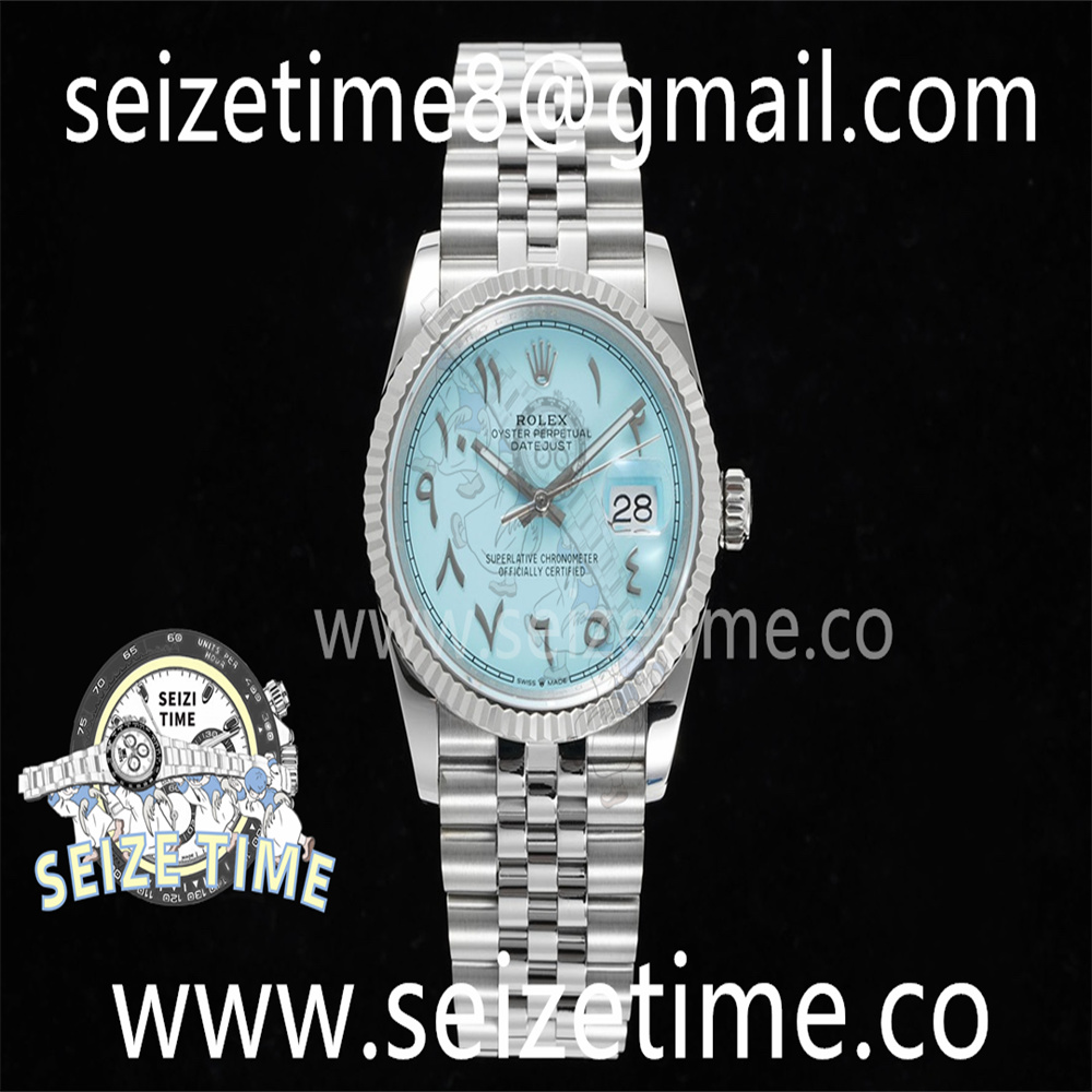 DateJust 36 126234 DIWF 1:1 Best Edition 904L Steel Tiffany Blue Dial Arabic Marker on Jubilee Bracelet SA3235