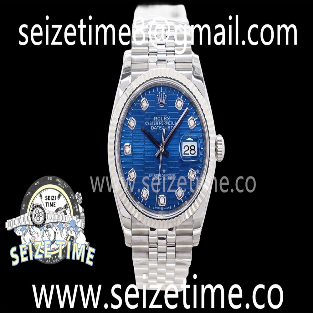 Datejust 36MM 126234 SS EWF 1:1 Best Edition Blue Fluted Dial on SS Jubilee Bracelet A3235