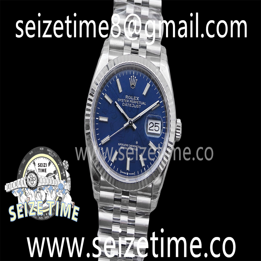 Datejust 36 126234 904L SS Fluted Bezel Blue Dial on SS Jubilee Bracelet VSF VS3235