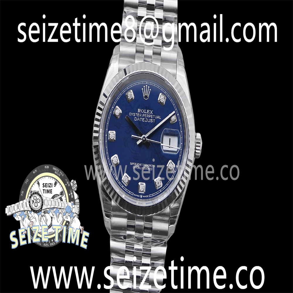 DateJust 36 SS 126234 VSF 1:1 Best Edition 904L Steel Blue Diamonds Dial on Jubilee Bracelet VS3235