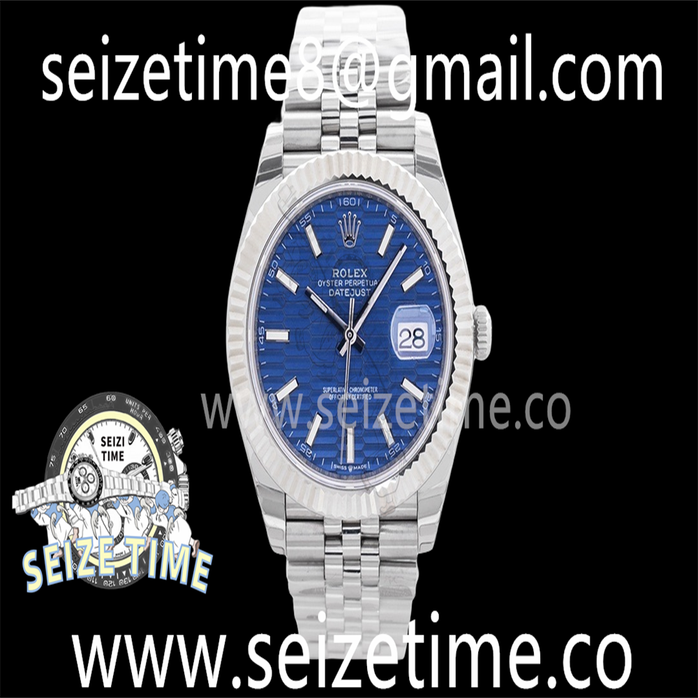 Datejust 41mm 126334 SS EWF Best Edition Blue Fluted Dial on SS Jubilee Bracelet A3235